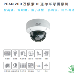 PMD20DNF 派爾高200 萬像素，全高清，晝 / 夜型，IP 迷你半球攝像機